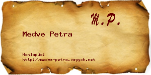Medve Petra névjegykártya